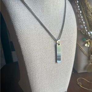 Silver Bar Necklace